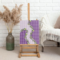Violet Hawaii Palaka Canvas Wall Art Maile Pikake Honohono Orchid Lei