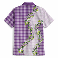 Violet Hawaii Palaka Hawaiian Shirt Maile Pikake Honohono Orchid Lei LT05 - Polynesian Pride