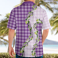 Violet Hawaii Palaka Hawaiian Shirt Maile Pikake Honohono Orchid Lei LT05 - Polynesian Pride
