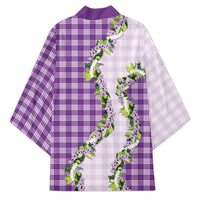 Violet Hawaii Palaka Kimono Maile Pikake Honohono Orchid Lei LT05 - Polynesian Pride