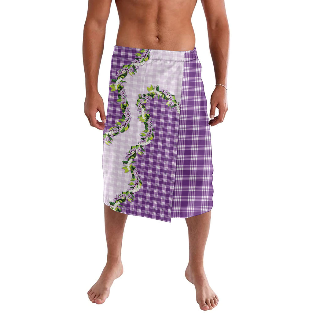 Violet Hawaii Palaka Lavalava Maile Pikake Honohono Orchid Lei LT05 Violet - Polynesian Pride