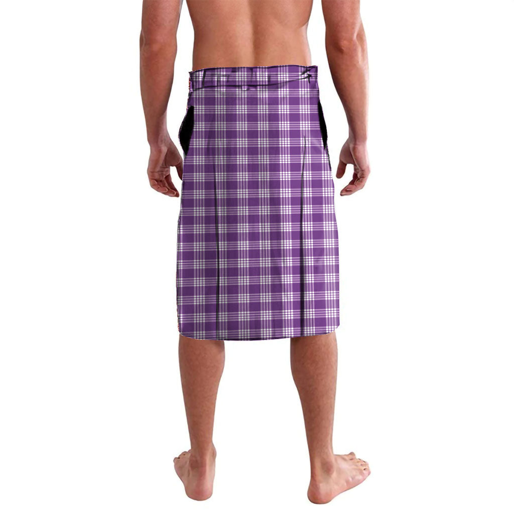Violet Hawaii Palaka Lavalava Maile Pikake Honohono Orchid Lei LT05 - Polynesian Pride
