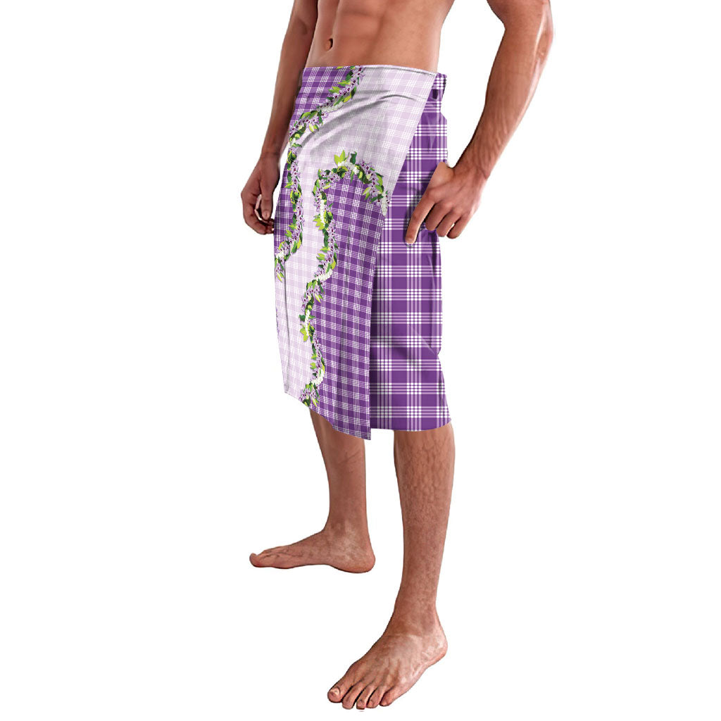 Violet Hawaii Palaka Lavalava Maile Pikake Honohono Orchid Lei LT05 - Polynesian Pride