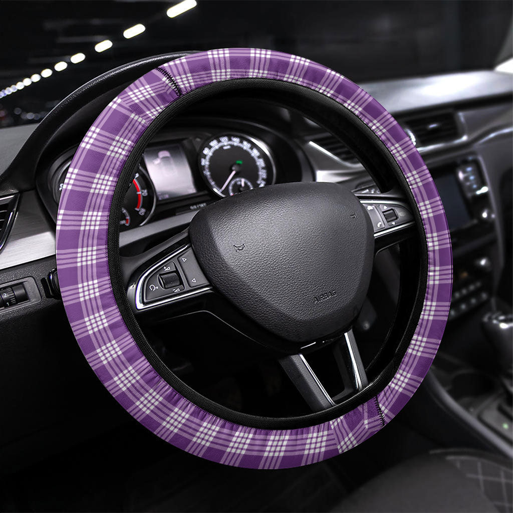 Violet Hawaii Palaka Steering Wheel Cover Maile Pikake Honohono Orchid Lei