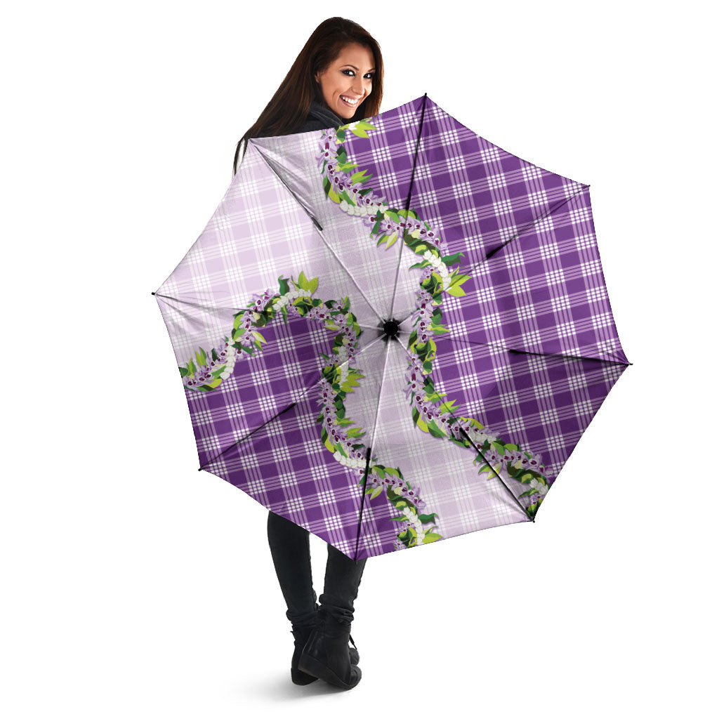 Violet Hawaii Palaka Umbrella Maile Pikake Honohono Orchid Lei