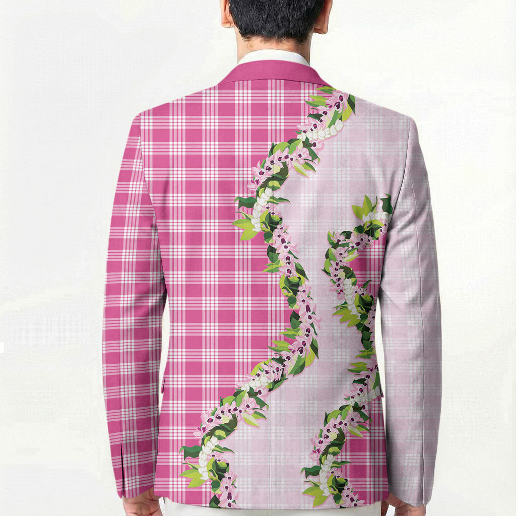 Pink Hawaii Palaka Blazer Maile Pikake Honohono Orchid Lei LT05 - Polynesian Pride
