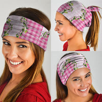 Pink Hawaii Palaka Neck Gaiter Maile Pikake Honohono Orchid Lei