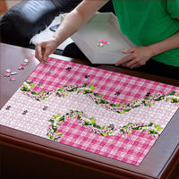 Pink Hawaii Palaka Puzzle Maile Pikake Honohono Orchid Lei