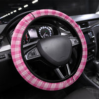 Pink Hawaii Palaka Steering Wheel Cover Maile Pikake Honohono Orchid Lei LT05 Universal Fit Pink - Polynesian Pride