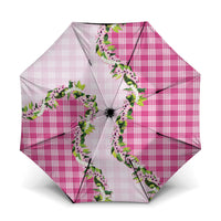 Pink Hawaii Palaka Umbrella Maile Pikake Honohono Orchid Lei