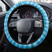 Blue Hawaii Palaka Steering Wheel Cover Maile Pikake Honohono Orchid Lei LT05 - Polynesian Pride