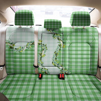 Green Hawaii Palaka Back Car Seat Cover Maile Pikake Honohono Orchid Lei