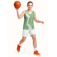 Green Hawaii Palaka Basketball Jersey Maile Pikake Honohono Orchid Lei LT05 - Polynesian Pride