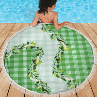 Green Hawaii Palaka Beach Blanket Maile Pikake Honohono Orchid Lei