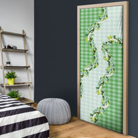 Green Hawaii Palaka Door Cover Maile Pikake Honohono Orchid Lei LT05 - Polynesian Pride