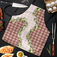Mocha Hawaii Palaka Apron Maile Pikake Honohono Orchid Lei LT05 Mocha - Polynesian Pride