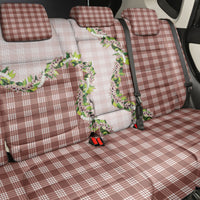 Mocha Hawaii Palaka Back Car Seat Cover Maile Pikake Honohono Orchid Lei