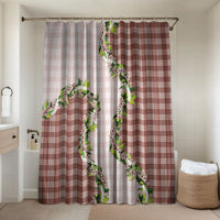 Mocha Hawaii Palaka Bathroom Set Maile Pikake Honohono Orchid Lei