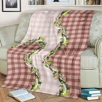 Mocha Hawaii Palaka Blanket Maile Pikake Honohono Orchid Lei LT05 - Polynesian Pride