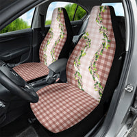 Mocha Hawaii Palaka Car Seat Cover Maile Pikake Honohono Orchid Lei LT05 - Polynesian Pride