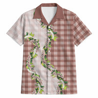Mocha Hawaii Palaka Hawaiian Shirt Maile Pikake Honohono Orchid Lei LT05 Mocha - Polynesian Pride