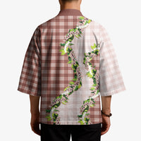 Mocha Hawaii Palaka Kimono Maile Pikake Honohono Orchid Lei