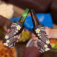 Plumeria With Oxblood Polynesian Tattoo Pattern 4 in 1 Can Cooler Tumbler