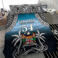 Happy 54th Fiji Day Bedding Set Forever Fiji With Tapa Tribal Pattern LT05 - Polynesian Pride
