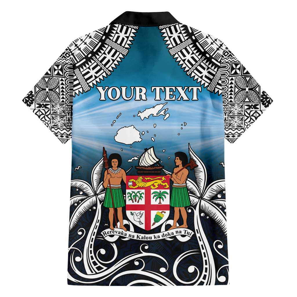 Personalised Happy 50th Fiji Day Family Matching Long Sleeve Bodycon Dress and Hawaiian Shirt Forever Fiji With Tapa Tribal Pattern