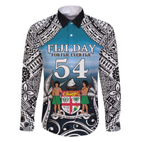 Personalised Happy 50th Fiji Day Family Matching Puletasi and Hawaiian Shirt Forever Fiji With Tapa Tribal Pattern