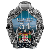 Personalised Happy 50th Fiji Day Hoodie Forever Fiji With Tapa Tribal Pattern