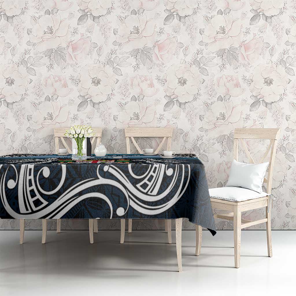 Happy 54th Fiji Day Tablecloth Forever Fiji With Tapa Tribal Pattern