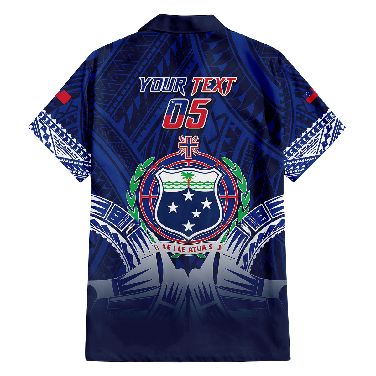 Custom Samoa Rugby Kid Hawaiian Shirt World Cup 2023 Coat Of Arms With Polynesian Pattern LT05 - Polynesian Pride