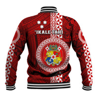 Tonga Rugby Baseball Jacket World Cup 2023 Coat Of Arms Ngatu Pattern LT05 - Polynesian Pride
