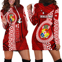 Tonga Rugby Hoodie Dress World Cup 2023 Coat Of Arms Ngatu Pattern LT05 - Polynesian Pride