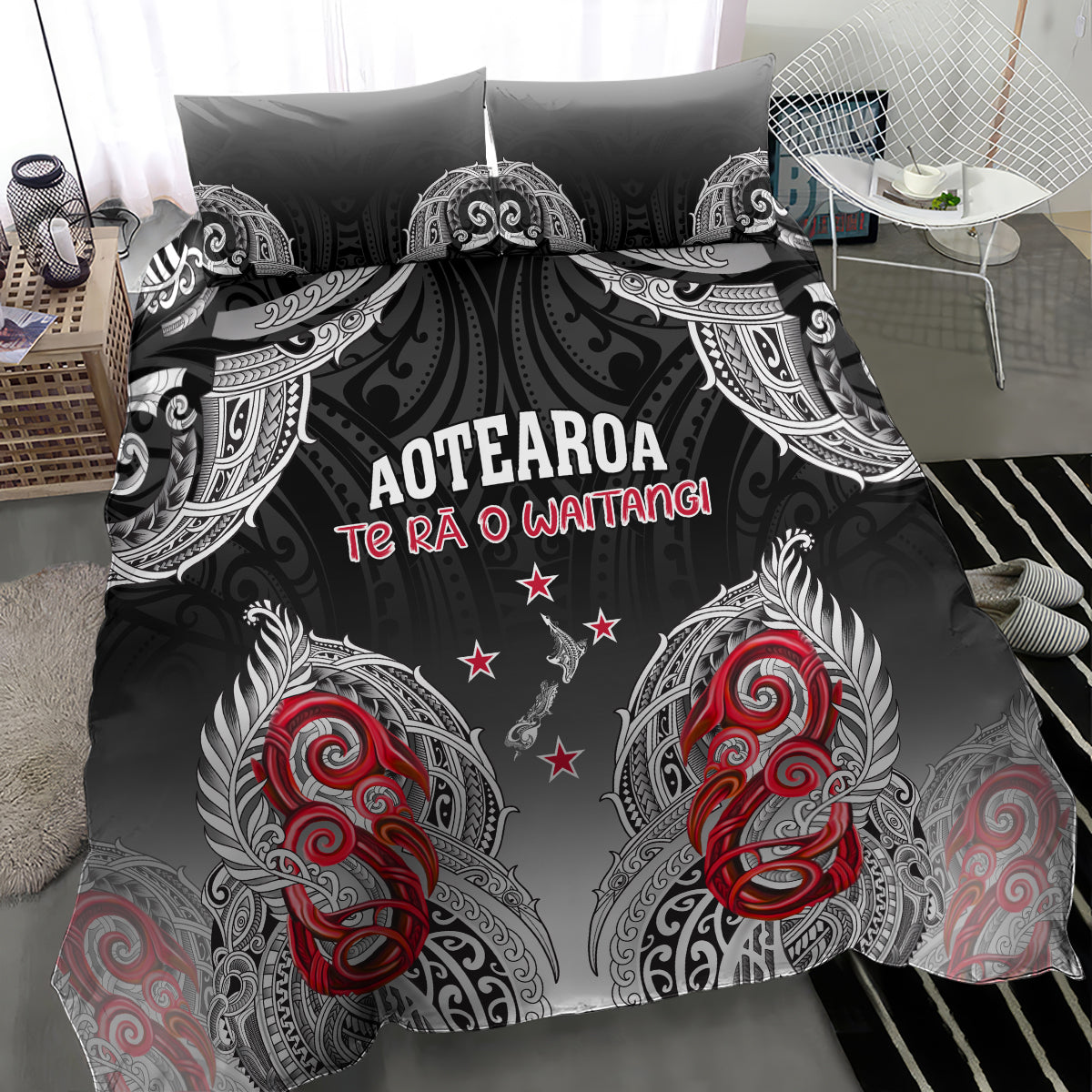 New Zealand Waitangi Day Bedding Set Aotearoa Te Ra O Waitangi Manaia Maori Pattern LT05 - Polynesian Pride