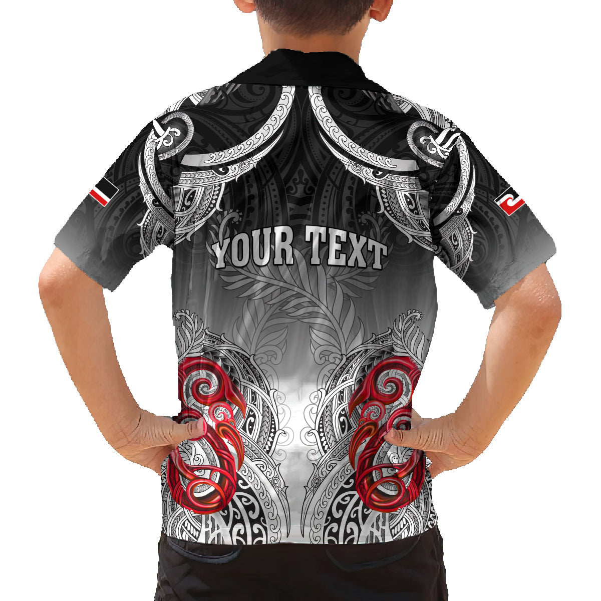 Personalised New Zealand Waitangi Day Family Matching Puletasi Dress and Hawaiian Shirt Aotearoa Te Ra O Waitangi Manaia Maori Pattern LT05 - Polynesian Pride