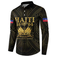 Haiti 1804 Button Sweatshirt Polynesian Gold Neg Maron