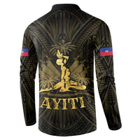 Haiti 1804 Button Sweatshirt Polynesian Gold Neg Maron