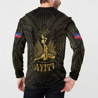Haiti 1804 Button Sweatshirt Polynesian Gold Neg Maron