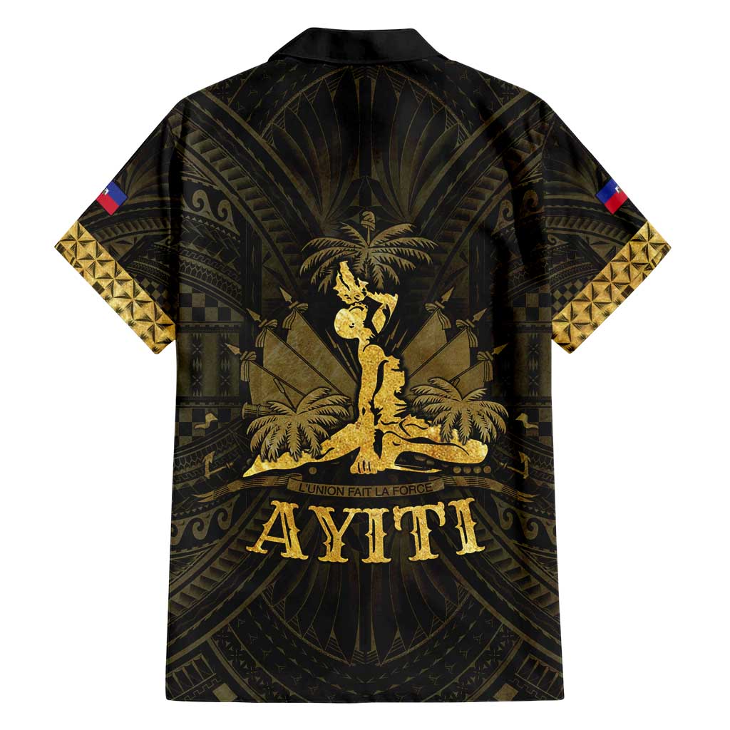 Haiti 1804 Hawaiian Shirt Polynesian Gold Neg Maron