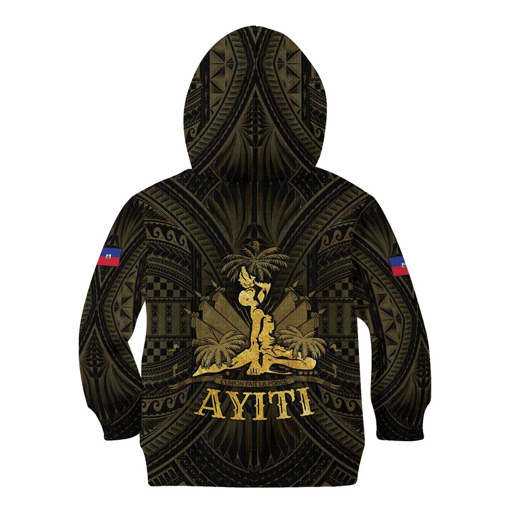 Haiti 1804 Kid Hoodie Polynesian Gold Neg Maron
