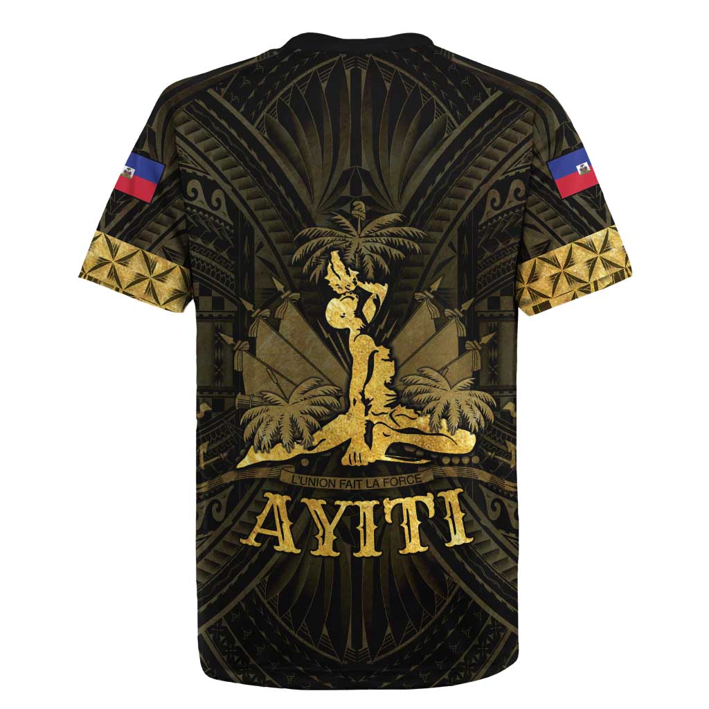 Haiti 1804 Rugby Jersey Polynesian Gold Neg Maron