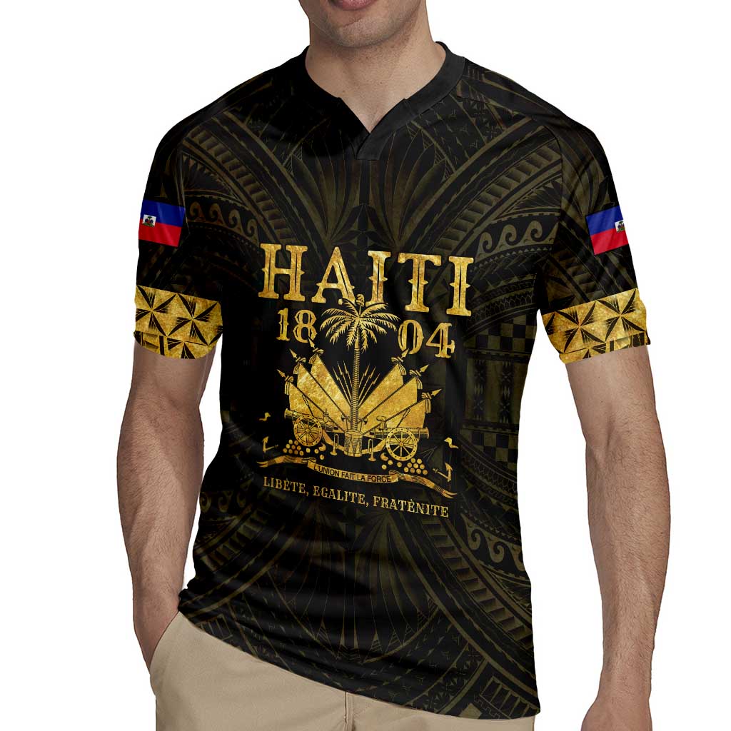 Haiti 1804 Rugby Jersey Polynesian Gold Neg Maron