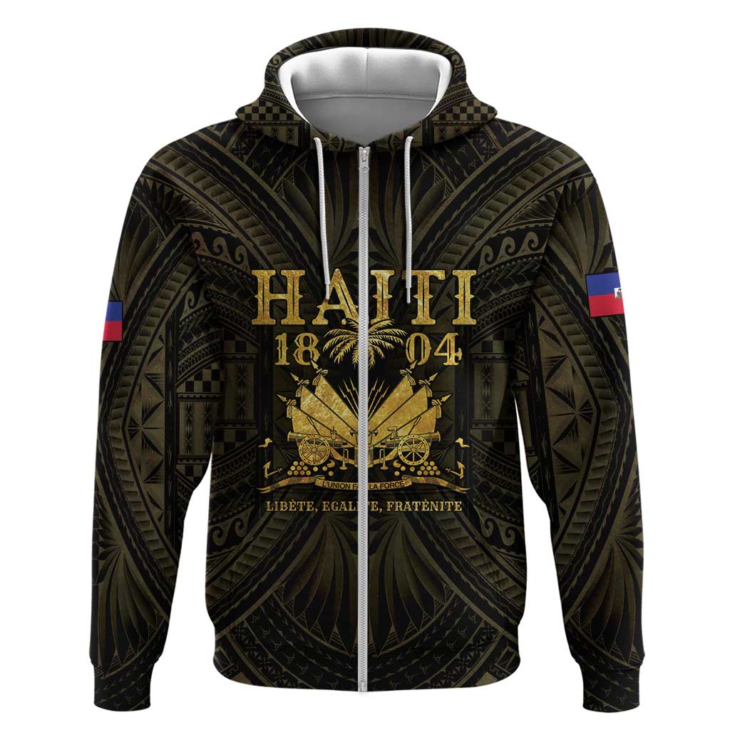 Haiti 1804 Zip Hoodie Polynesian Gold Neg Maron