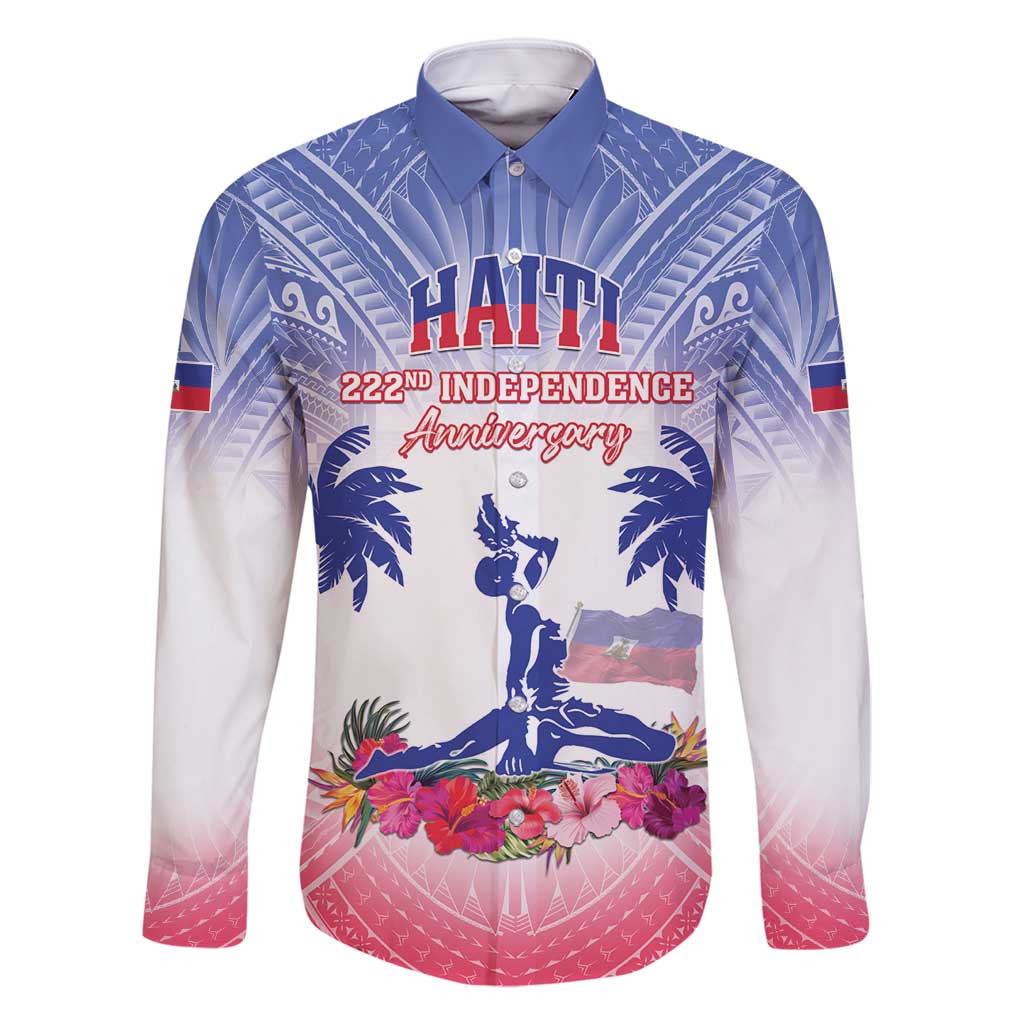 Personalised Haiti Independence Day Family Matching Summer Maxi Dress and Hawaiian Shirt Neg Maron Polynesian Style LT05