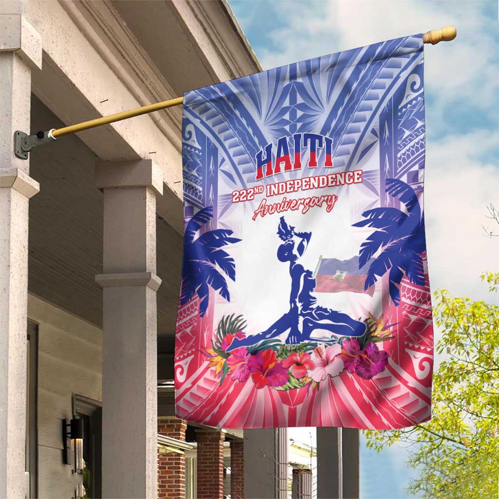 Haiti Independence Day Garden Flag Neg Maron Polynesian Style LT05