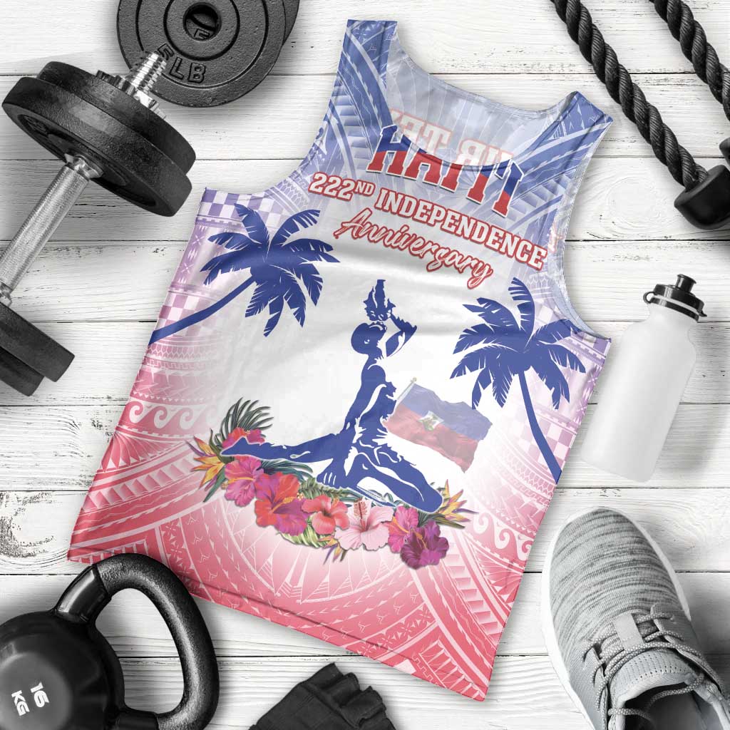 Personalised Haiti Independence Day Men Tank Top Neg Maron Polynesian Style LT05