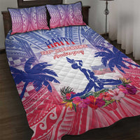 Haiti Independence Day Quilt Bed Set Neg Maron Polynesian Style LT05