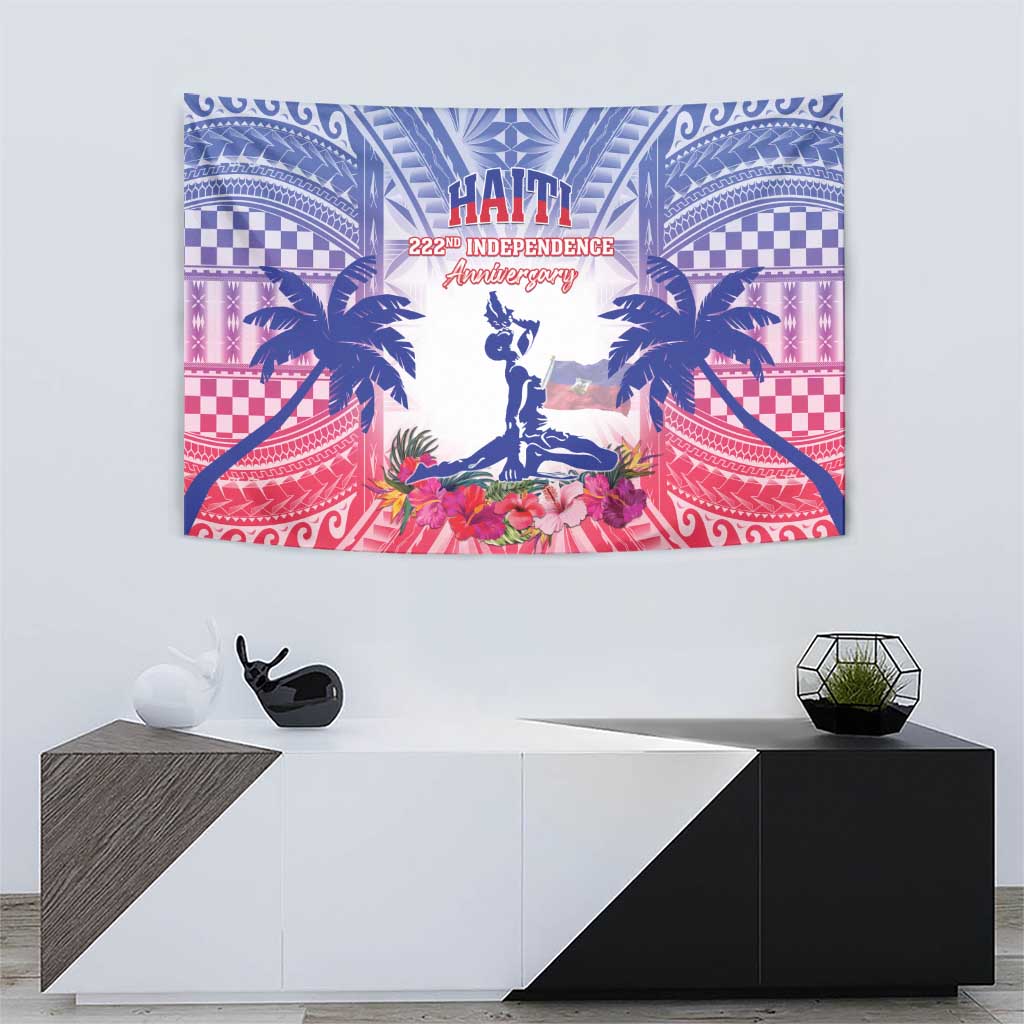 Haiti Independence Day Tapestry Neg Maron Polynesian Style LT05
